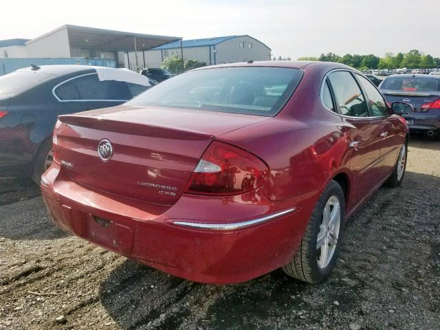 2G4WE567551216866 - 2005 BUICK LACROSSE C RED photo 4