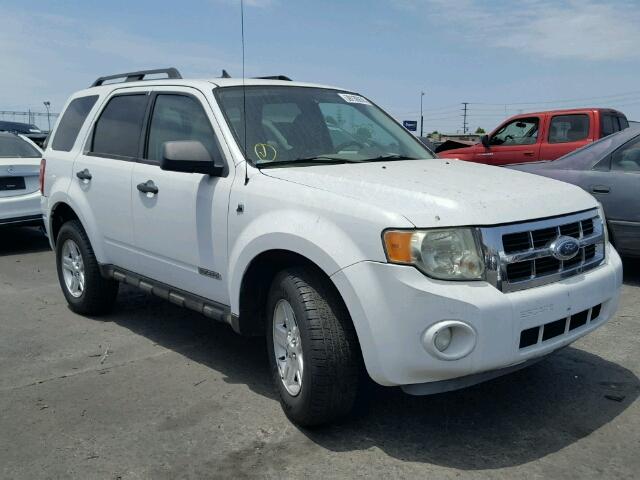 1FMCU49H38KA02208 - 2008 FORD ESCAPE HEV WHITE photo 1