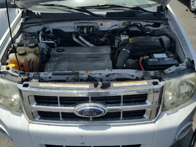 1FMCU49H38KA02208 - 2008 FORD ESCAPE HEV WHITE photo 7