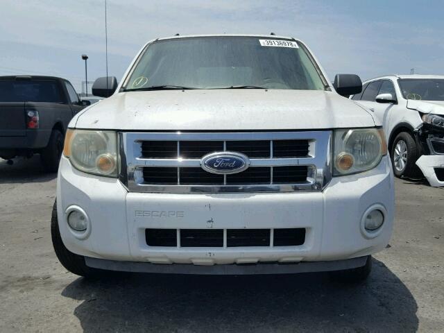 1FMCU49H38KA02208 - 2008 FORD ESCAPE HEV WHITE photo 9