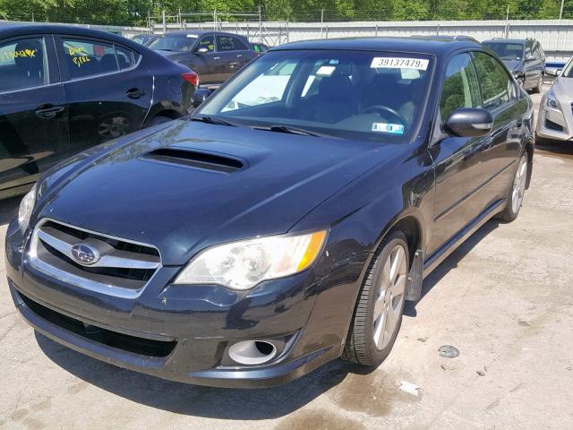 4S3BL676684202830 - 2008 SUBARU LEGACY GT BLUE photo 2