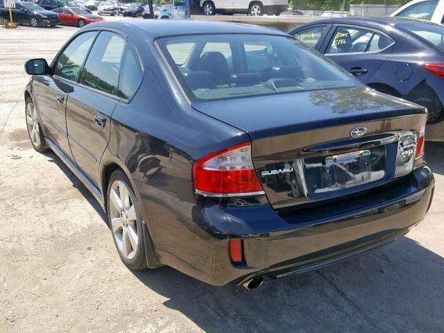 4S3BL676684202830 - 2008 SUBARU LEGACY GT BLUE photo 3