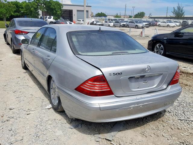 WDBNG75J73A376414 - 2003 MERCEDES-BENZ S 500 SILVER photo 3