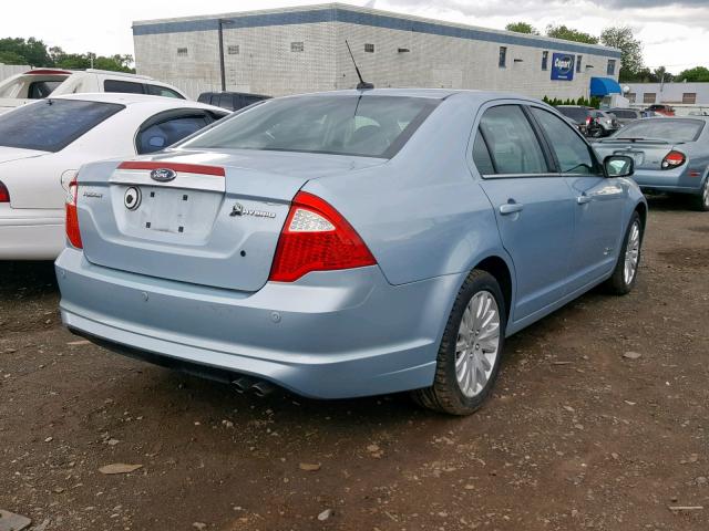 3FADP0L37AR238762 - 2010 FORD FUSION HYB BLUE photo 4