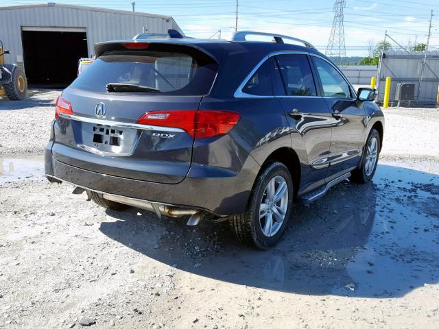 5J8TB3H52FL000289 - 2015 ACURA RDX TECHNO GRAY photo 4