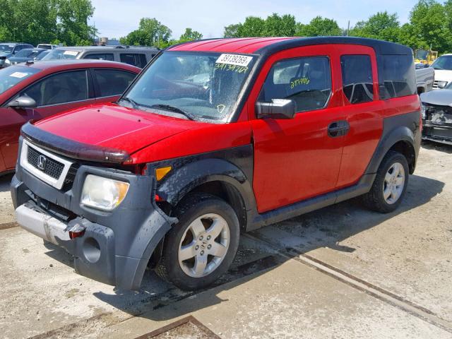 5J6YH28665L027297 - 2005 HONDA ELEMENT EX RED photo 9