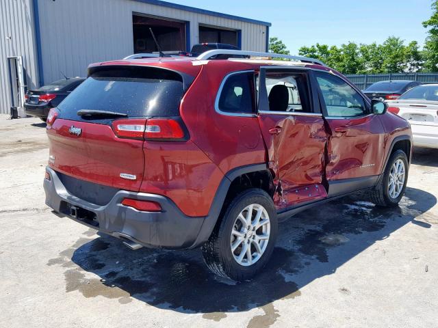 1C4PJMCSXEW122157 - 2014 JEEP CHEROKEE L MAROON photo 4