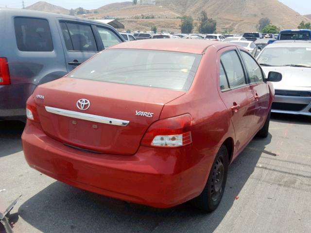 JTDBT903294050693 - 2009 TOYOTA YARIS RED photo 4