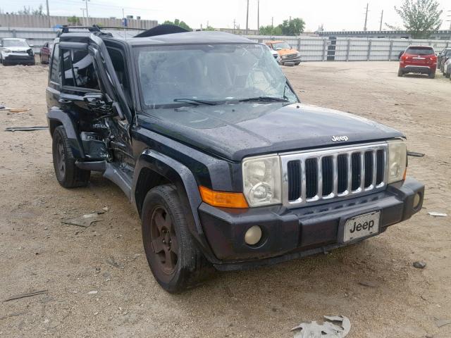 1J8HH48P77C502011 - 2007 JEEP COMMANDER BLACK photo 1