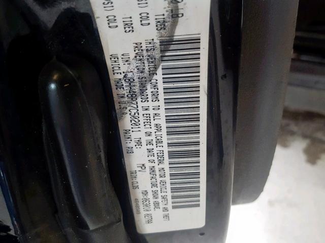 1J8HH48P77C502011 - 2007 JEEP COMMANDER BLACK photo 10