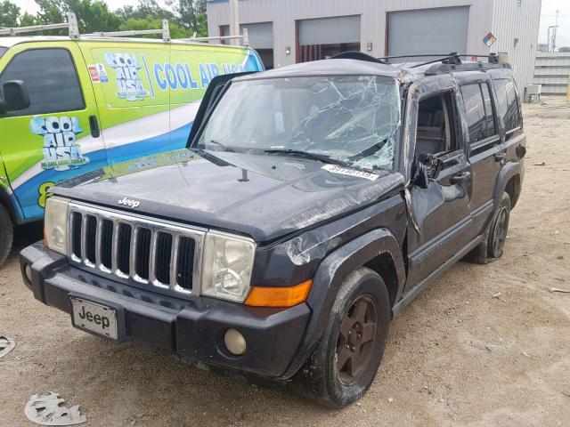 1J8HH48P77C502011 - 2007 JEEP COMMANDER BLACK photo 2