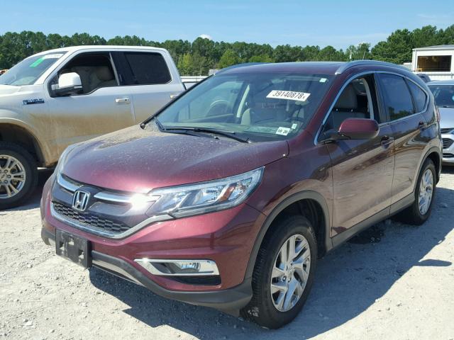 2HKRM4H70FH686217 - 2015 HONDA CR-V EXL RED photo 2