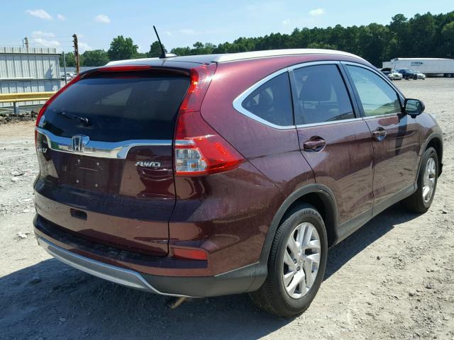 2HKRM4H70FH686217 - 2015 HONDA CR-V EXL RED photo 4