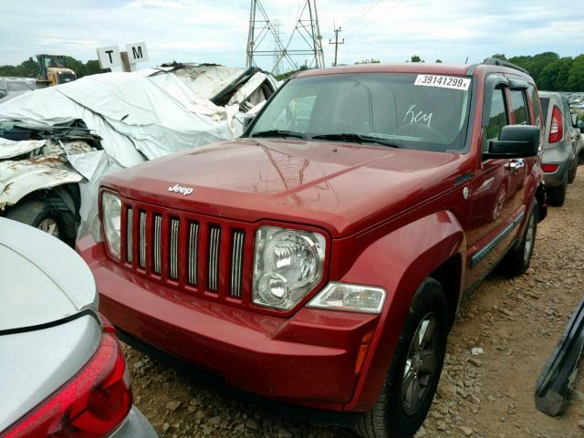 1J4PN2GK7AW160162 - 2010 JEEP LIBERTY SP RED photo 2
