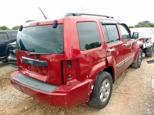 1J4PN2GK7AW160162 - 2010 JEEP LIBERTY SP RED photo 4