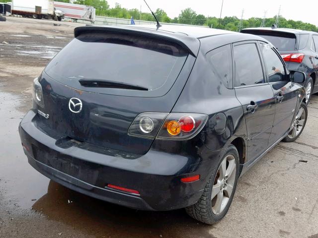 JM1BK343751288450 - 2005 MAZDA 3 HATCHBAC BLACK photo 4