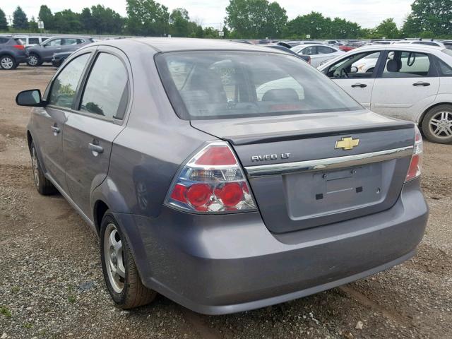 KL1TD5DE9BB124612 - 2011 CHEVROLET AVEO LS GRAY photo 3