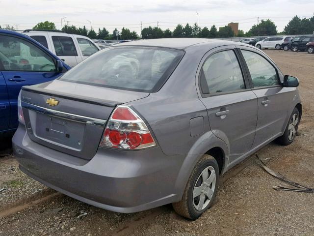 KL1TD5DE9BB124612 - 2011 CHEVROLET AVEO LS GRAY photo 4