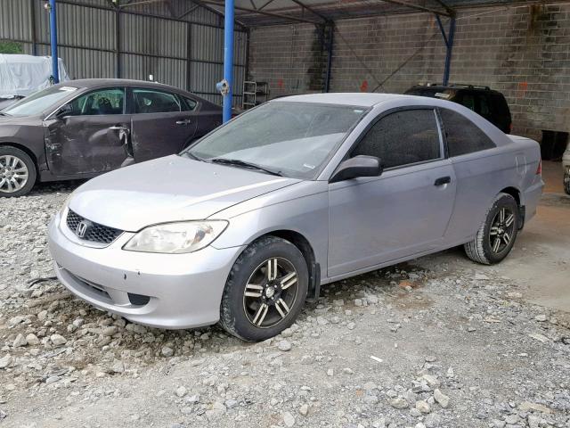 1HGEM22114L070074 - 2004 HONDA CIVIC DX V SILVER photo 2