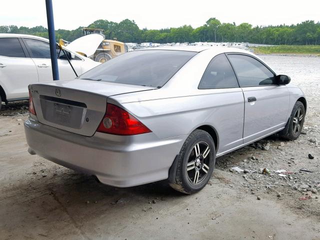 1HGEM22114L070074 - 2004 HONDA CIVIC DX V SILVER photo 4