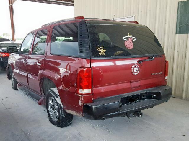 1GYEC63T04R108961 - 2004 CADILLAC ESCALADE L BURGUNDY photo 3