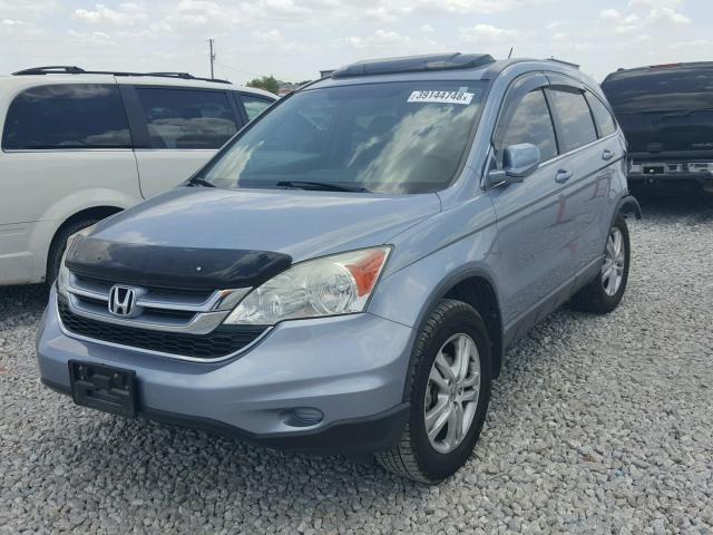 5J6RE3H79AL015506 - 2010 HONDA CR-V EXL BLUE photo 2