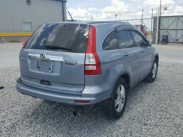 5J6RE3H79AL015506 - 2010 HONDA CR-V EXL BLUE photo 4