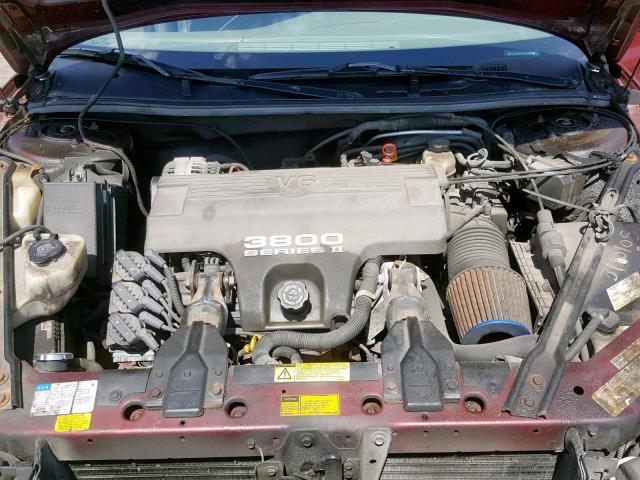 2G4WB52K3V1428474 - 1997 BUICK REGAL LS BURGUNDY photo 7