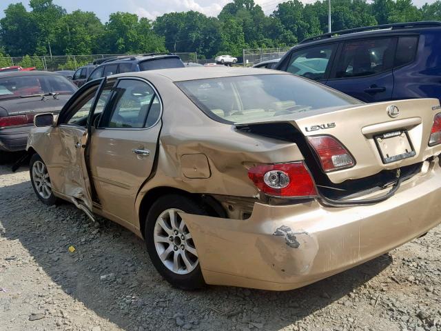 JTHBF30G630092045 - 2003 LEXUS ES 300 TAN photo 3