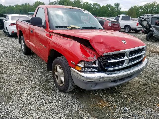 1B7FL26X4VS102978 - 1997 DODGE DAKOTA RED photo 1