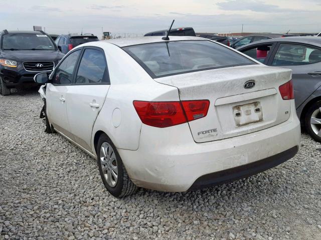 KNAFU4A26A5811227 - 2010 KIA FORTE EX WHITE photo 3