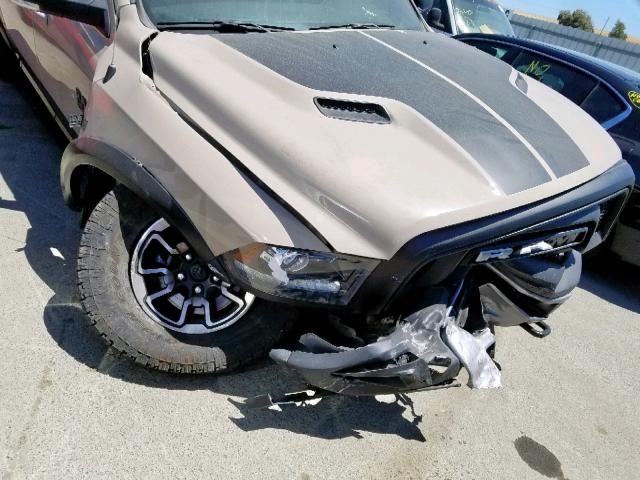 1C6RR7YT0HS665220 - 2017 RAM 1500 REBEL ბეჟი ფოტო 9