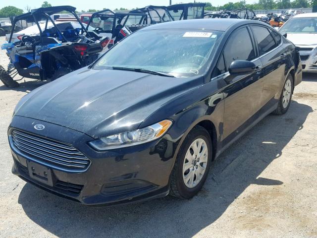 1FA6P0G70E5353136 - 2014 FORD FUSION S BLACK photo 2