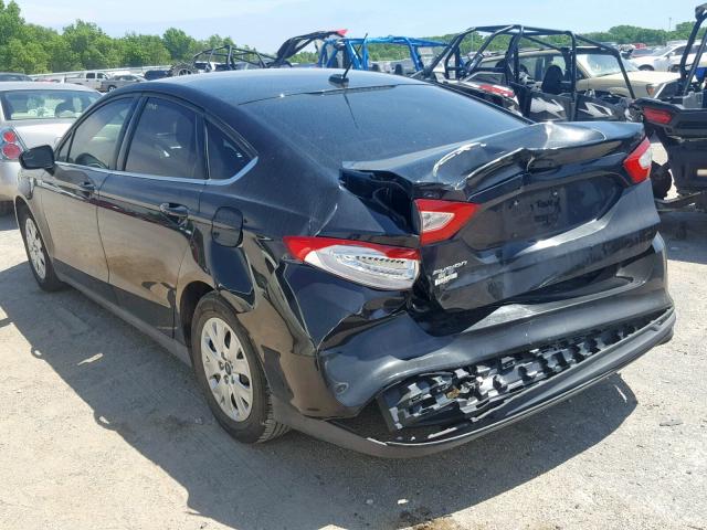 1FA6P0G70E5353136 - 2014 FORD FUSION S BLACK photo 3