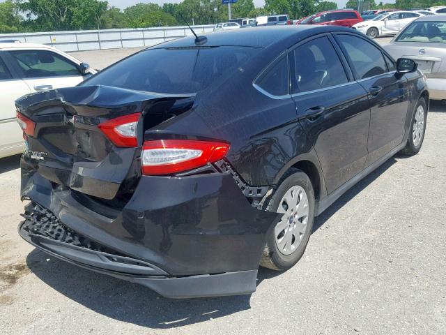 1FA6P0G70E5353136 - 2014 FORD FUSION S BLACK photo 4