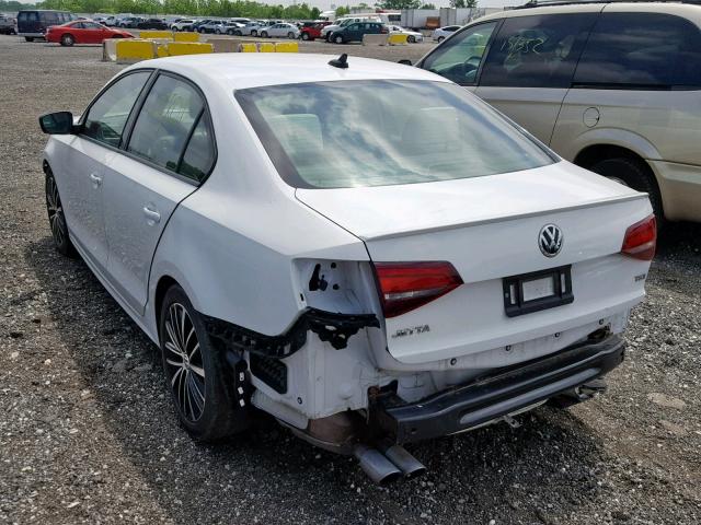 3VWD17AJ1GM251354 - 2016 VOLKSWAGEN JETTA SPOR WHITE photo 3