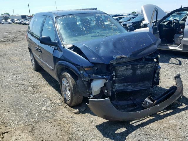 1D4GP25E57B168499 - 2007 DODGE CARAVAN SE BLUE photo 1