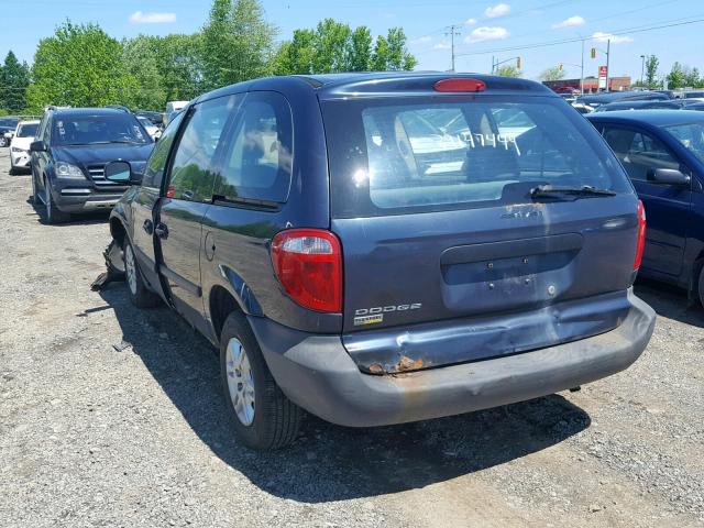 1D4GP25E57B168499 - 2007 DODGE CARAVAN SE BLUE photo 3