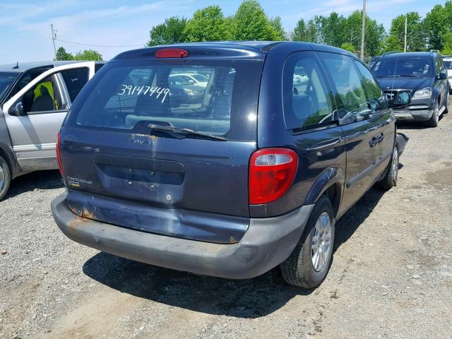 1D4GP25E57B168499 - 2007 DODGE CARAVAN SE BLUE photo 4