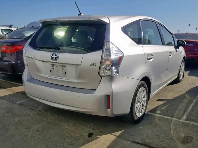 JTDZN3EU0C3186289 - 2012 TOYOTA PRIUS V SILVER photo 4