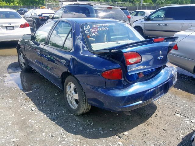 1G1JF524527234766 - 2002 CHEVROLET CAVALIER L BLUE photo 3