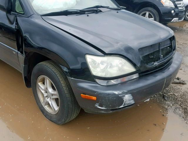 JTJHF10U410200372 - 2001 LEXUS RX 300 BLACK photo 9