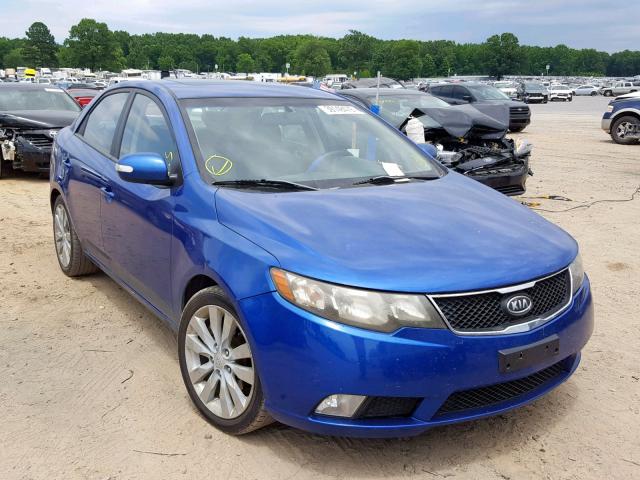 KNAFW4A33A5064589 - 2010 KIA FORTE SX BLUE photo 1