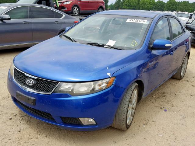 KNAFW4A33A5064589 - 2010 KIA FORTE SX BLUE photo 2