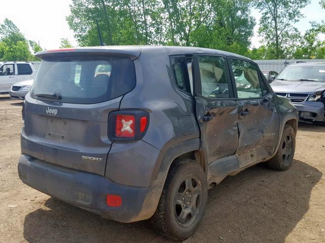 ZACCJAAH8HPG04311 - 2017 JEEP RENEGADE S GRAY photo 4