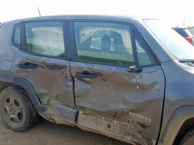 ZACCJAAH8HPG04311 - 2017 JEEP RENEGADE S GRAY photo 9