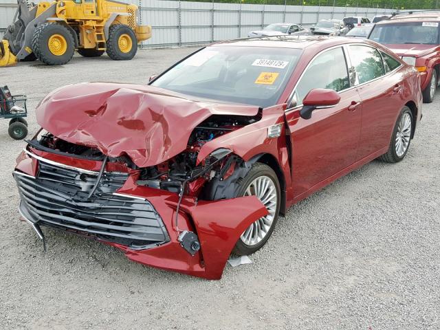 4T1BZ1FB6KU026106 - 2019 TOYOTA AVALON XLE RED photo 2