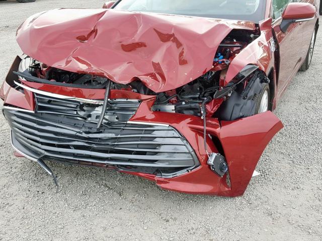 4T1BZ1FB6KU026106 - 2019 TOYOTA AVALON XLE RED photo 9