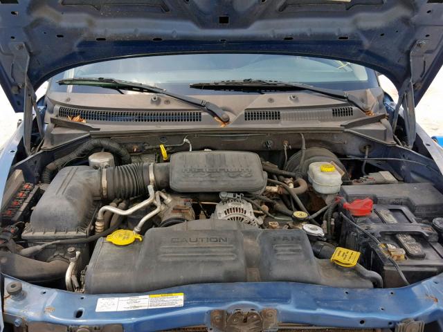 1D7HG38K54S556049 - 2004 DODGE DAKOTA QUA BLUE photo 7