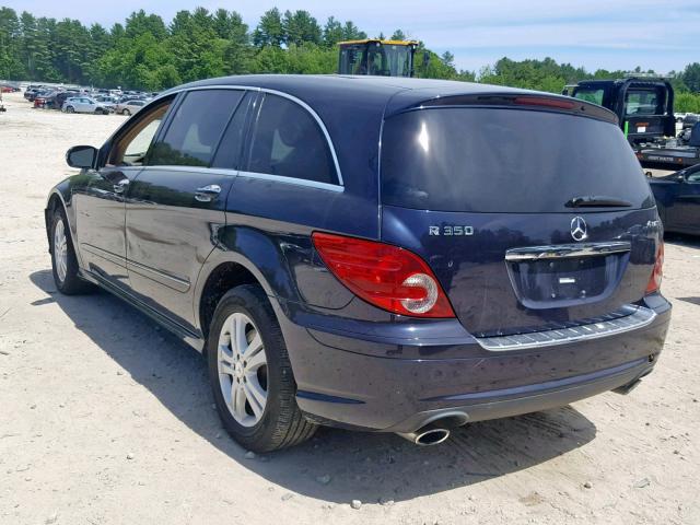 4JGCB65E29A090303 - 2009 MERCEDES-BENZ R 350 4MAT BLUE photo 3